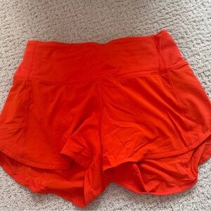 Women's Orange Athletic Shorts